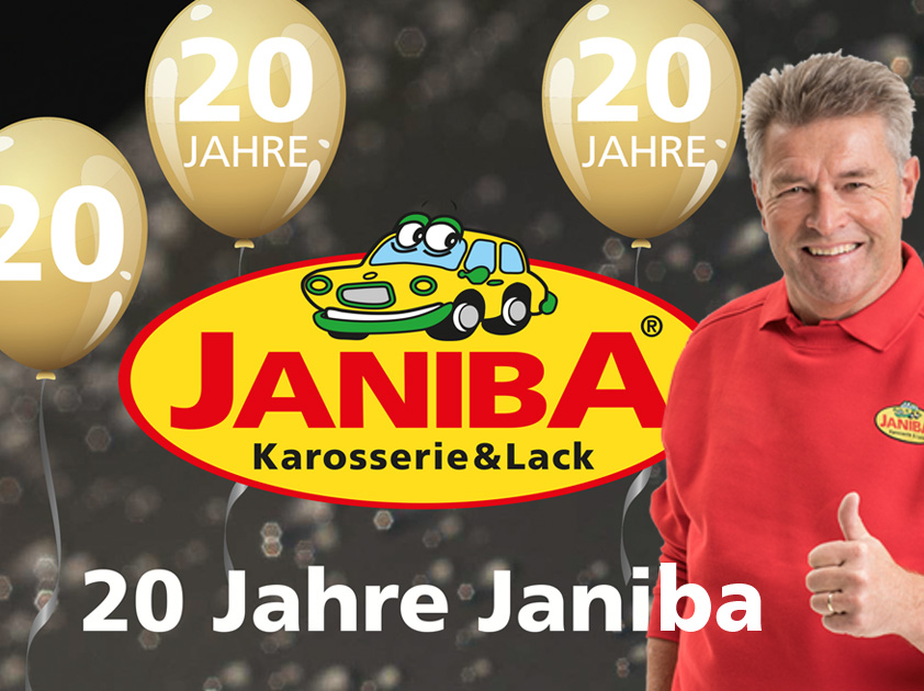 Startbild Janiba Karosserie- und Lackierfachbetrieb 20Jahre-Jubiläum